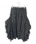 COMME des GARCONS COMME des GARCONS (コムデギャルソン コムデギャルソン) ポリエステルドット変形フリル装飾ドローストリングボリュームスカート ブラック サイズ:S：25000円