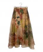 Ameriアメリ）の古着「UND WILLOW PAINT PLEATS SKIRT」｜ベージュ