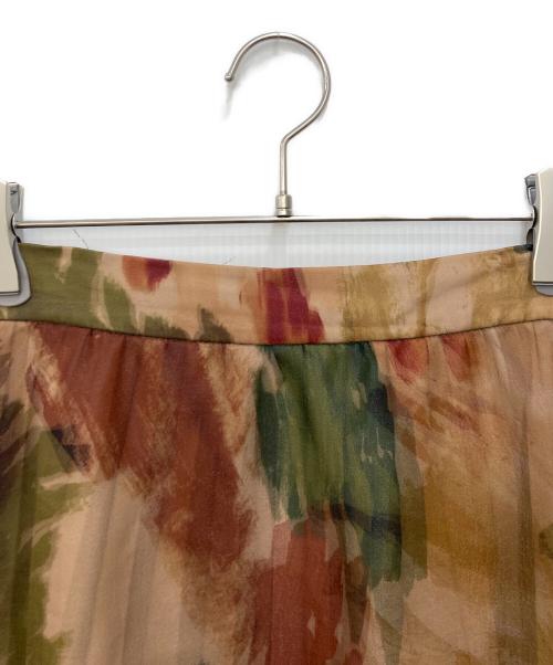 Ameri（アメリ）AMERI (アメリ) UND WILLOW PAINT PLEATS SKIRT ベージュ サイズ:Mの古着・服飾アイテム