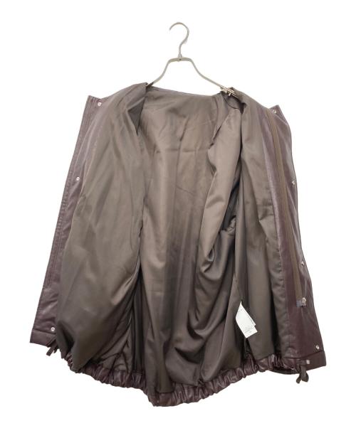 N.HOOLYWOOD（エヌ ハリウッド）N.HOOLYWOOD (エヌ ハリウッド) AMERI (アメリ) FAKE LEATHER JACKET ブラウン サイズ:Mの古着・服飾アイテム