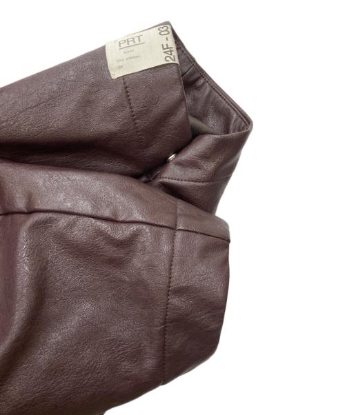 N.HOOLYWOOD（エヌ ハリウッド）N.HOOLYWOOD (エヌ ハリウッド) AMERI (アメリ) FAKE LEATHER JACKET ブラウン サイズ:Mの古着・服飾アイテム