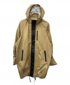 Mame Kurogouchiマメクロゴウチ）の古着「Water Repellent Nylon Hooded Coat　ウォーター リペレント ナイロン フーデッド コート」｜ベージュ