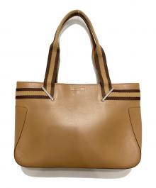 GUCCI（グッチ）の古着「レザートートバッグ」｜ベージュ