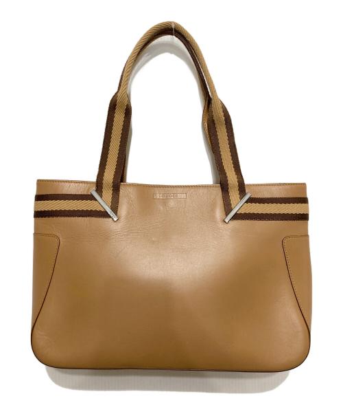 GUCCI（グッチ）GUCCI (グッチ) レザートートバッグ ベージュの古着・服飾アイテム