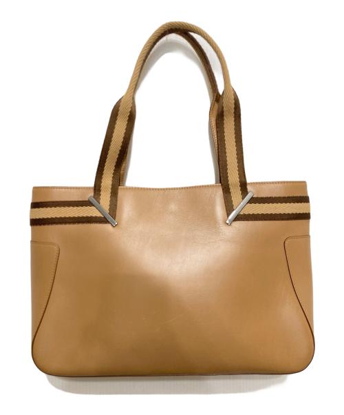 GUCCI（グッチ）GUCCI (グッチ) レザートートバッグ ベージュの古着・服飾アイテム