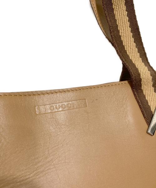 GUCCI（グッチ）GUCCI (グッチ) レザートートバッグ ベージュの古着・服飾アイテム