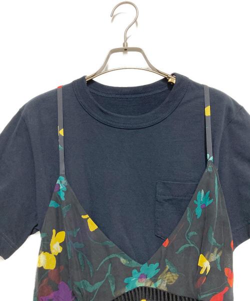 sacai（サカイ）sacai (サカイ) Floral Print Cotton Jersey Dress ブラック サイズ:2の古着・服飾アイテム