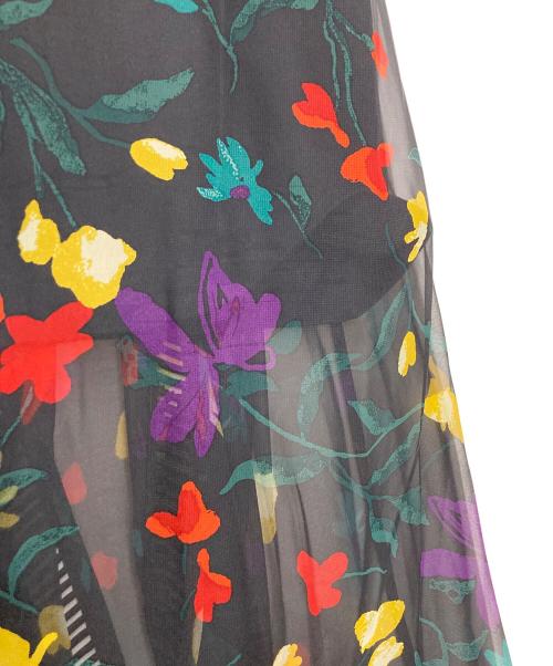 sacai（サカイ）sacai (サカイ) Floral Print Cotton Jersey Dress ブラック サイズ:2の古着・服飾アイテム