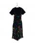 sacai（サカイ）の古着「Floral Print Cotton Jersey Dress」｜ブラック