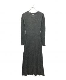 moose's（ムース）の古着「jacquard lace dress」｜グレー