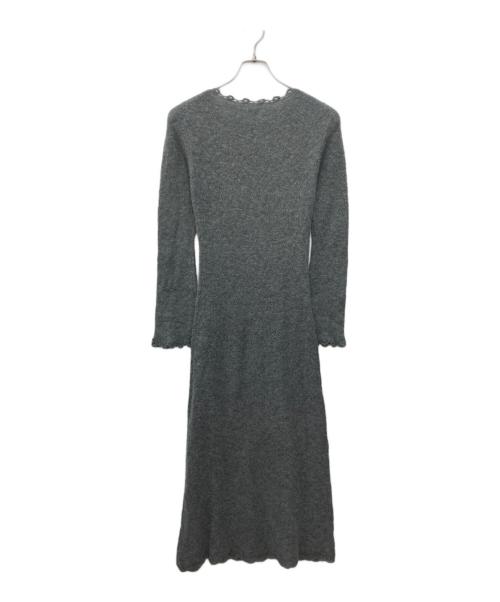 moose's（ムース）moose's (ムース) jacquard lace dress グレー サイズ:FREEの古着・服飾アイテム
