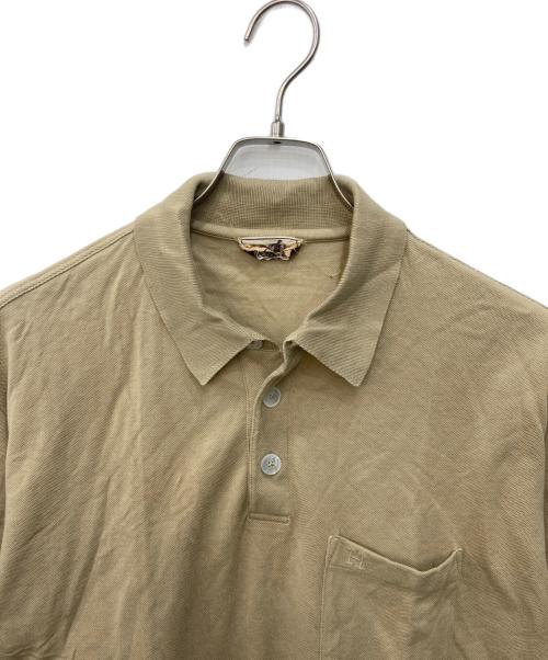 HERMES（エルメス）HERMES (エルメス) Hロゴポロシャツ ベージュ サイズ:Sの古着・服飾アイテム