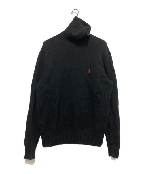 POLO RALPH LAUREN（ポロ・ラルフローレン）POLO RALPH LAUREN (ポロ・ラルフローレン) タートルネックニット ブラック サイズ:Lの古着・服飾アイテム