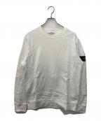 STONE ISLANDストーンアイランド）の古着「コットンクルーネックL/Sスウェット」｜ホワイト