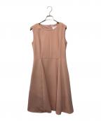 Reneルネ）の古着「リボンコサージュステッチワンピース」｜ブラック×ピンク