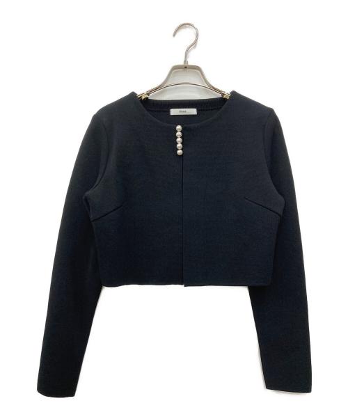 Rene（ルネ）Rene (ルネ) ブラック パールビジューカーディガン ブラック サイズ:38の古着・服飾アイテム