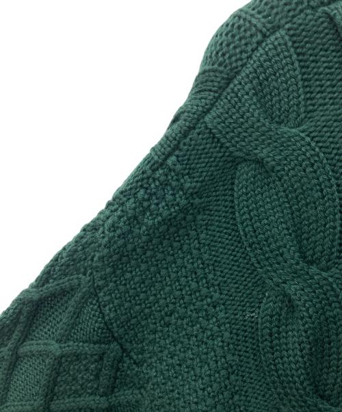 BATONER（バトナ―）BATONER (バトナ―) SIGNATURE CABLE CREW NECK グリーン サイズ:3の古着・服飾アイテム