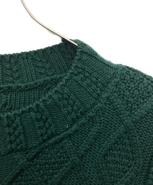 BATONER（バトナ―）BATONER (バトナ―) SIGNATURE CABLE CREW NECK グリーン サイズ:3の古着・服飾アイテム
