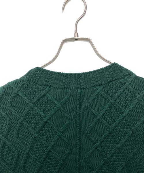 BATONER（バトナ―）BATONER (バトナ―) SIGNATURE CABLE CREW NECK グリーン サイズ:3の古着・服飾アイテム