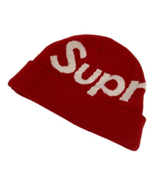 SUPREME（シュプリーム）Supreme (シュプリーム) Big Logo Beanie レッドの古着・服飾アイテム