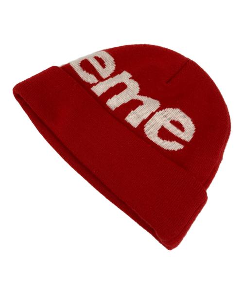 SUPREME（シュプリーム）Supreme (シュプリーム) Big Logo Beanie レッドの古着・服飾アイテム