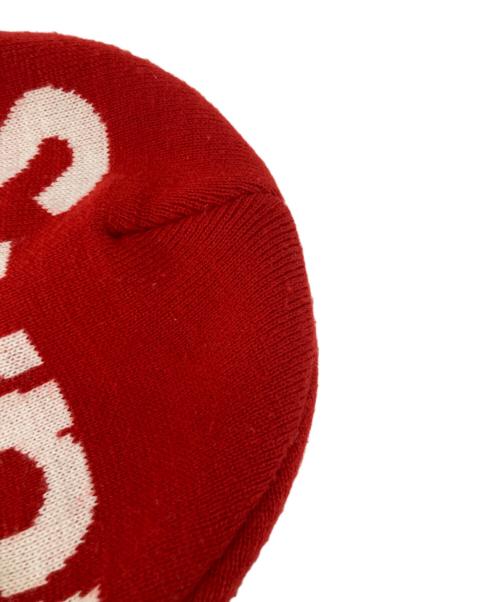 SUPREME（シュプリーム）Supreme (シュプリーム) Big Logo Beanie レッドの古着・服飾アイテム