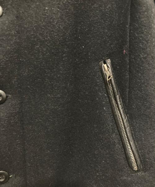 wjk（ダブルジェイケー）wjk (ダブルジェイケー) レザー切替スタジャン ブラック サイズ:Lの古着・服飾アイテム