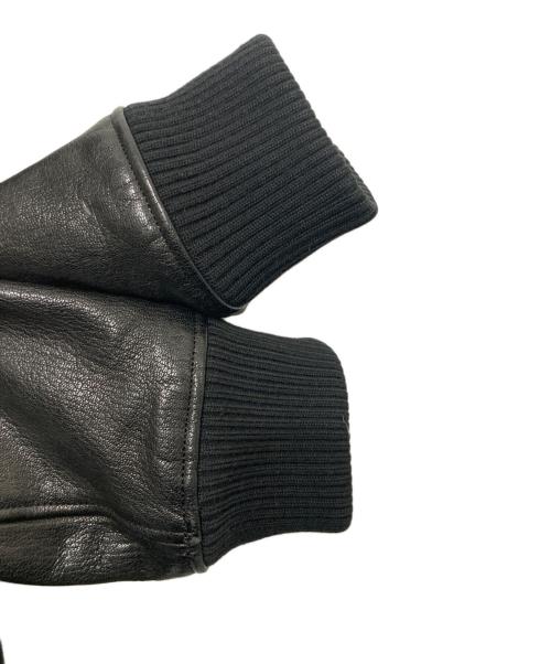 wjk（ダブルジェイケー）wjk (ダブルジェイケー) レザー切替スタジャン ブラック サイズ:Lの古着・服飾アイテム