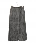 STEVEN ALANスティーブンアラン）の古着「TR DOBBY TIGHT LONG SKIRT」｜ブラック×ホワイト