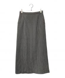 STEVEN ALAN（スティーブンアラン）の古着「TR DOBBY TIGHT LONG SKIRT」｜ブラック×ホワイト