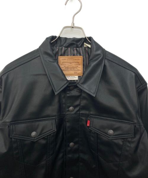 LEVI'S PReMIUM（リーバイス プレミアム）LEVI'S PReMIUM (リーバイス プレミアム) JAPAN LIMITED LEATHER TRUCKER JACKET ブラック サイズ:XLの古着・服飾アイテム