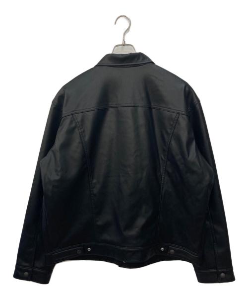 LEVI'S PReMIUM（リーバイス プレミアム）LEVI'S PReMIUM (リーバイス プレミアム) JAPAN LIMITED LEATHER TRUCKER JACKET ブラック サイズ:XLの古着・服飾アイテム