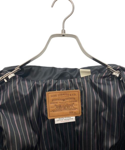 LEVI'S PReMIUM（リーバイス プレミアム）LEVI'S PReMIUM (リーバイス プレミアム) JAPAN LIMITED LEATHER TRUCKER JACKET ブラック サイズ:XLの古着・服飾アイテム