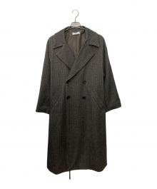 selle glant（セレグランテ）の古着「DOUBLE BRESTED SHAGGY MUFFLER COAT」｜グレー
