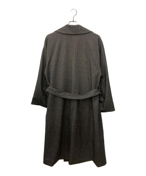 selle glant（セレグランテ）selle glant (セレグランテ) DOUBLE BRESTED SHAGGY MUFFLER COAT グレー サイズ:Sの古着・服飾アイテム