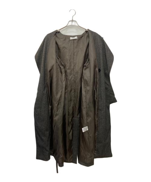 selle glant（セレグランテ）selle glant (セレグランテ) DOUBLE BRESTED SHAGGY MUFFLER COAT グレー サイズ:Sの古着・服飾アイテム