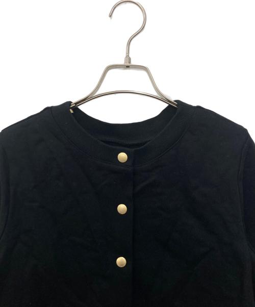 BLUE LABEL CRESTBRIDGE（ブルーレーベルクレストブリッジ）BLUE LABEL CRESTBRIDGE (ブルーレーベルクレストブリッジ) 金釦袖裏チェックスウェットカーディガン ブラック サイズ:38の古着・服飾アイテム