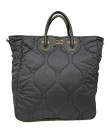 YOUNG & OLSEN The DRYGOODS STORE×green label relaxing（ヤングアンドオルセン ザ ドライグッズストア×グリーンレーベルリラクシング）の古着「キルティングハンドバッグ」｜ブラック