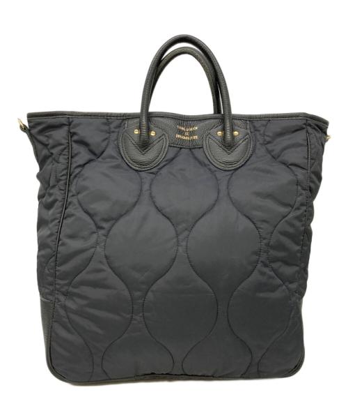 YOUNG & OLSEN The DRYGOODS STORE（ヤングアンドオルセン ザ ドライグッズストア）YOUNG & OLSEN The DRYGOODS STORE (ヤングアンドオルセン ザ ドライグッズストア) green label relaxing (グリーンレーベルリラクシング) キルティングハンドバッグ ブラックの古着・服飾アイテム