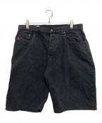 stussyステューシー）の古着「90’s BIG OL HALF JEANS」｜ブラック