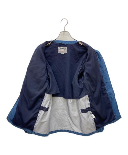 HOUSTON（ヒューストン）HOUSTON (ヒューストン) 3LAYER DENIM FATIGUE JACKET ブルー サイズ:MEDIUMの古着・服飾アイテム