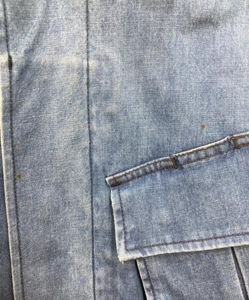 HOUSTON（ヒューストン）HOUSTON (ヒューストン) 3LAYER DENIM FATIGUE JACKET ブルー サイズ:MEDIUMの古着・服飾アイテム