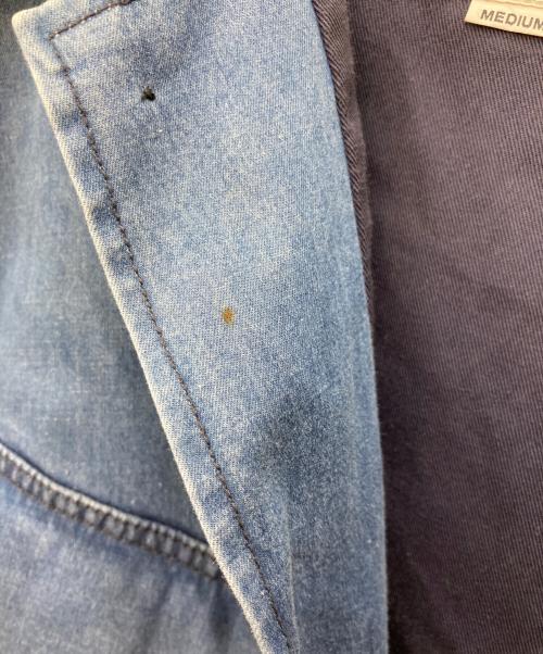 HOUSTON（ヒューストン）HOUSTON (ヒューストン) 3LAYER DENIM FATIGUE JACKET ブルー サイズ:MEDIUMの古着・服飾アイテム