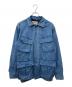 HOUSTON（ヒューストン）の古着「3LAYER DENIM FATIGUE JACKET」｜ブルー