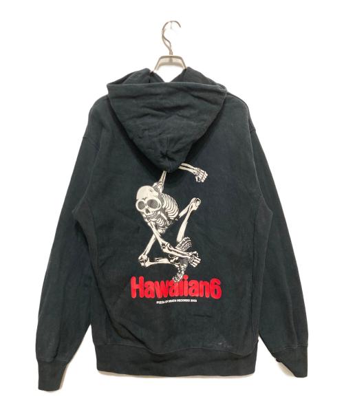 PIZZA OF DEATH（ピザ オブ デス）PIZZA OF DEATH (ピザ オブ デス) Hawaiian6プルオーバーパーカー ブラック サイズ:Lの古着・服飾アイテム