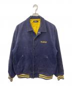 X-LARGEエクストララージ）の古着「EMBROIDERY EMBLEM CORDUROY JACKET　エンブロイダリー エンブレム コーデュロイ ジャケット」｜パープル