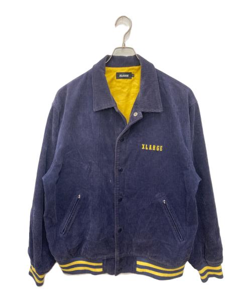 X-LARGE（エクストララージ）X-LARGE (エクストララージ) EMBROIDERY EMBLEM CORDUROY JACKET　エンブロイダリー エンブレム コーデュロイ ジャケット パープル サイズ:XLの古着・服飾アイテム