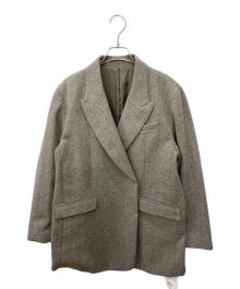 ETRE TOKYO（エトレトウキョウ）の古着「ピークドラペルウールテーラードジャケット」｜ベージュ