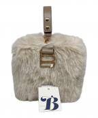 Bibiy.ビビィ）の古着「B. FUR BOX BAG」｜ベージュ