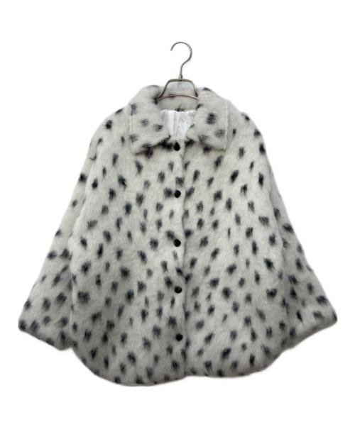 Gypsohila（ジプソフィア）Gypsohila (ジプソフィア) Dalmatian Knit Jacket アイボリー サイズ:FREEの古着・服飾アイテム